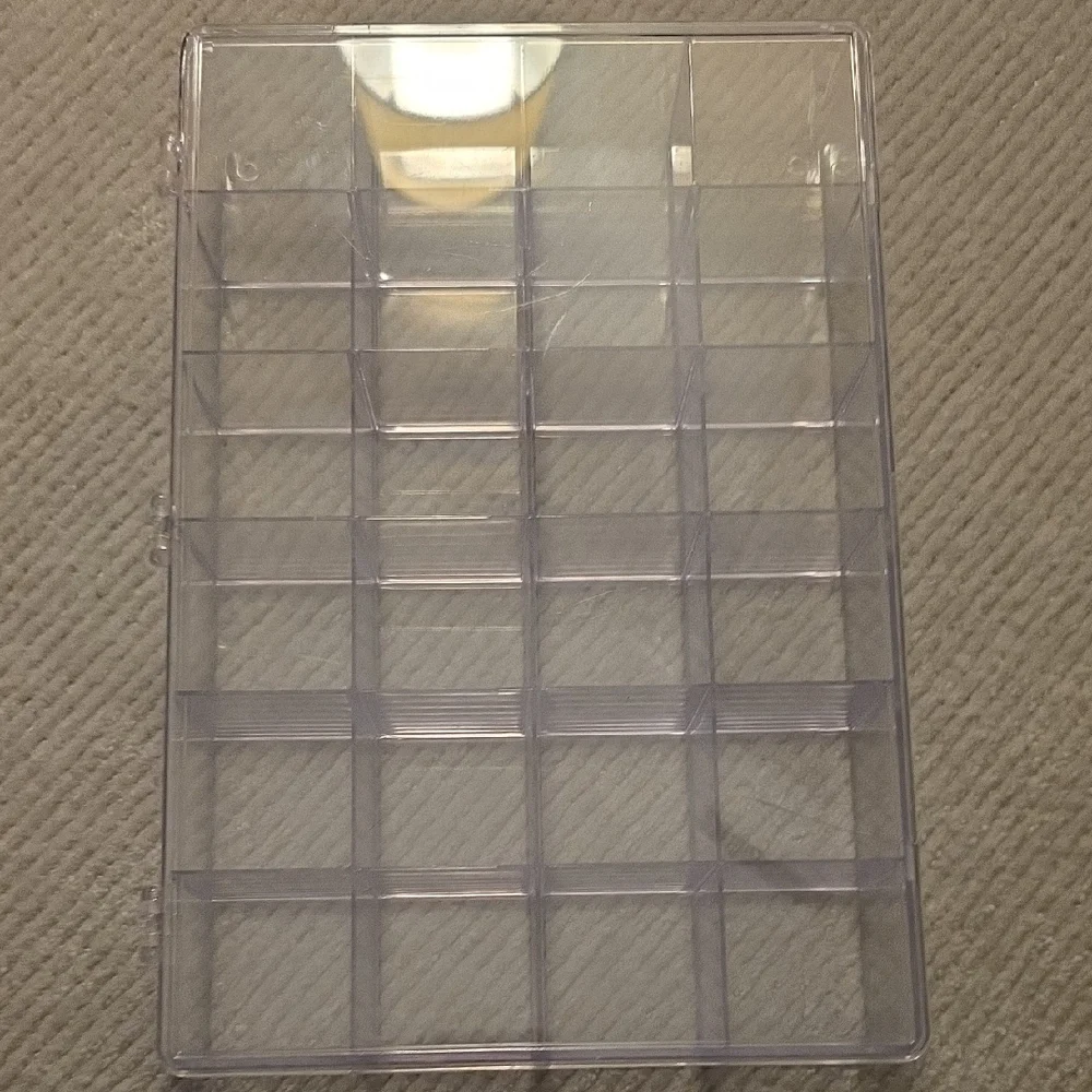 Clear Acrylic Storage Organizer, 24 Compartments With Lids, 2